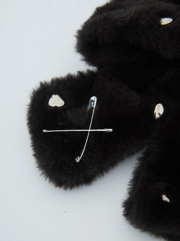 ◼️フランス製ハンドメイド◼️未使用 値下！◼️希少ミンクファー リボンバレッタ ミンクファーリボンバレッタ（ヘアピン）｜sankyo shokai