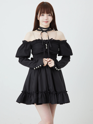 Ank Rouge オフショルドーリーワンピース オフショルドーリーワンピース - Ank Rouge(アンクルージュ)の