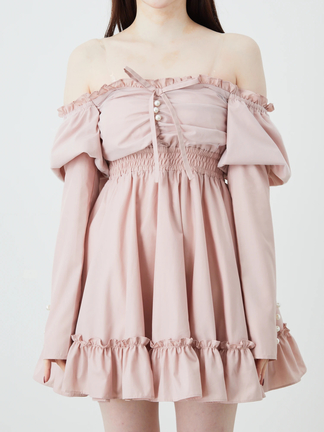 オフショルドーリーワンピース - Ank Rouge(アンクルージュ)の