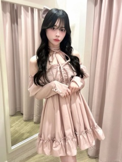 オフショルドーリーワンピース