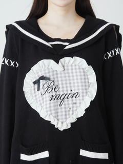 Bemqinハートセーラーニット