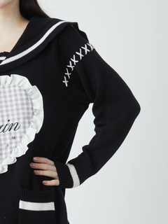 Bemqinハートセーラーニット