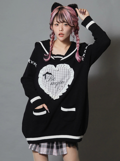 Bemqinハートセーラーニット