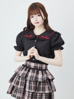 はしごリボン姫袖ブラウス