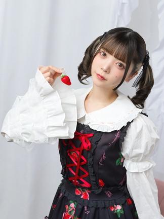 ATELIER PIERROT 姫袖シャーリングブラウス 22-04-19-074h-1-BL