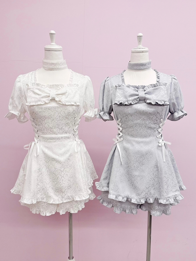 Sheglit ジャガードレースアップコルセット USED】【Mサイズ】ジャガードレースアップコルセット | Sheglit