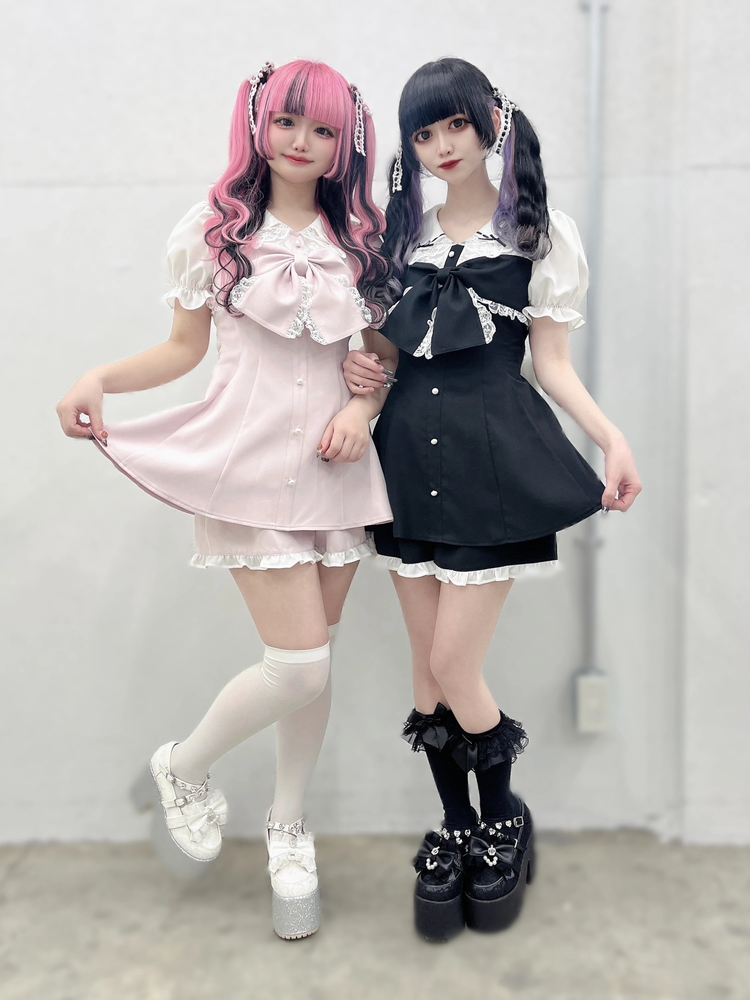 Angelic Pretty / はしごレースラッピングリボンパーカー Free