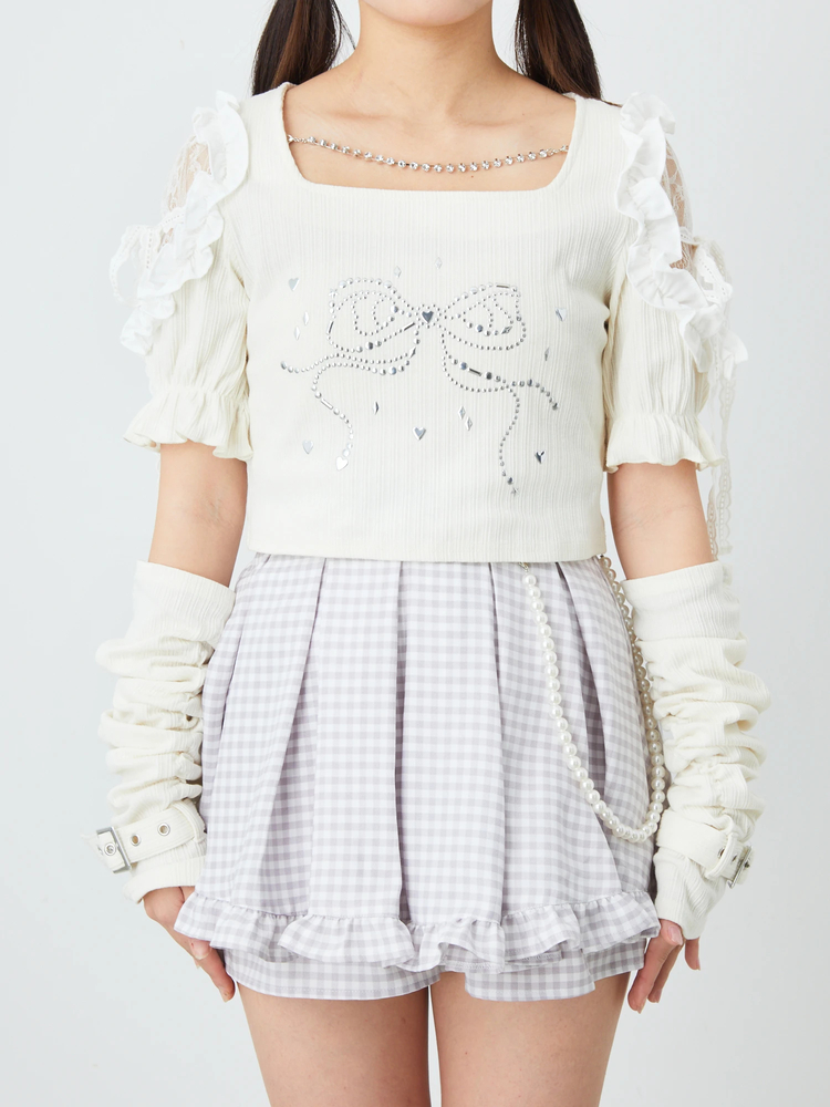 tシャツ キラキラリボンプリンセスちびTE レディース キラキラリボンプリンセスちびTE - Ank Rouge(アンクルージュ)の