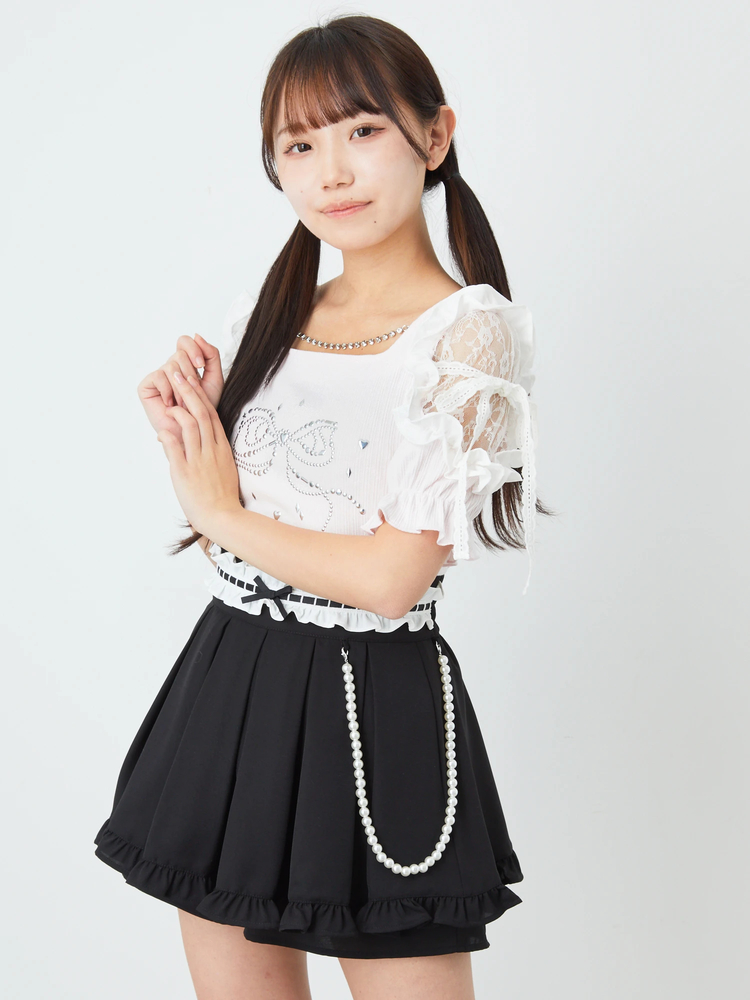 ファーポンリボン付クロスパンプス （9047806673127）– Amavel