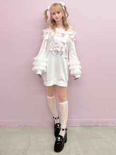 ネコちゃんオフショルプルオーバー