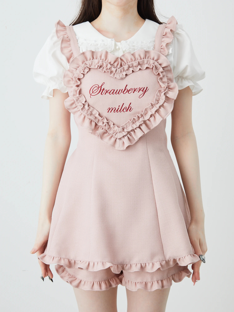 Ank Rouge ハートエプロンセットアップ ピンク ハートエプロンセットアップ - Ank Rouge(アンクルージュ)の