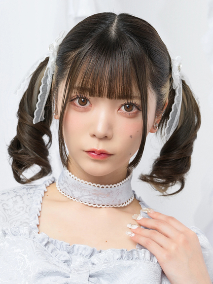 レースリボンバレッタSET(ホワイト)