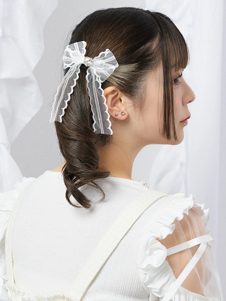 レースリボンバレッタSET - Ank Rouge(アンクルージュ)のヘッドアクセ