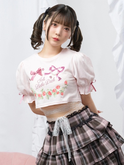 StrawberryぐるぐるTOPS(ホワイト)