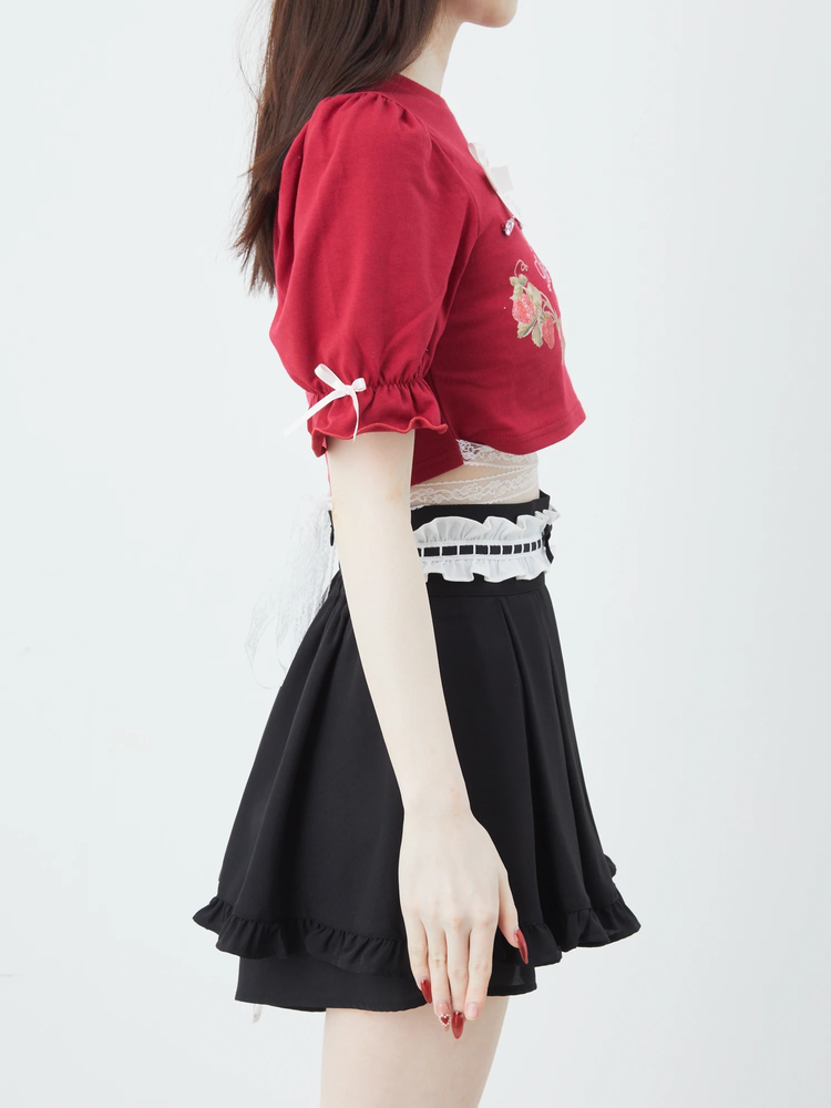 StrawberryぐるぐるTOPS - Ank Rouge(アンクルージュ)のTシャツ