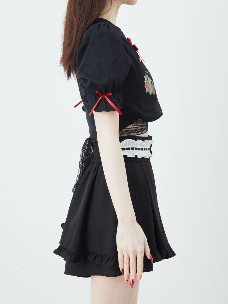 StrawberryぐるぐるTOPS - Ank Rouge(アンクルージュ)のTシャツ