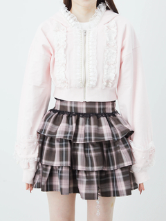 フリフリレースショートパーカー