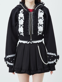 フリフリレースショートパーカー