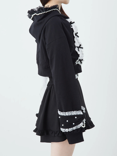 フリフリレースショートパーカー