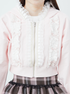 フリフリレースショートパーカー