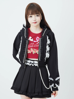 フリフリレースショートパーカー