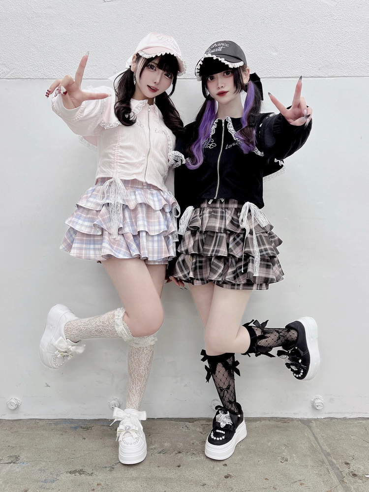 ネコちゃんティアードスカパン アンクルージュ ネコちゃんティアードスカパン - Ank Rouge(アンクルージュ)の