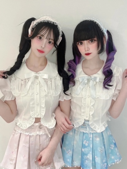 星座のブラウス(ホワイト)