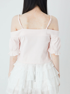 リボンネコちゃんオフショルテレコTOPS