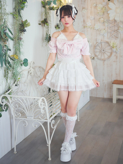 リボンネコちゃんオフショルテレコTOPS