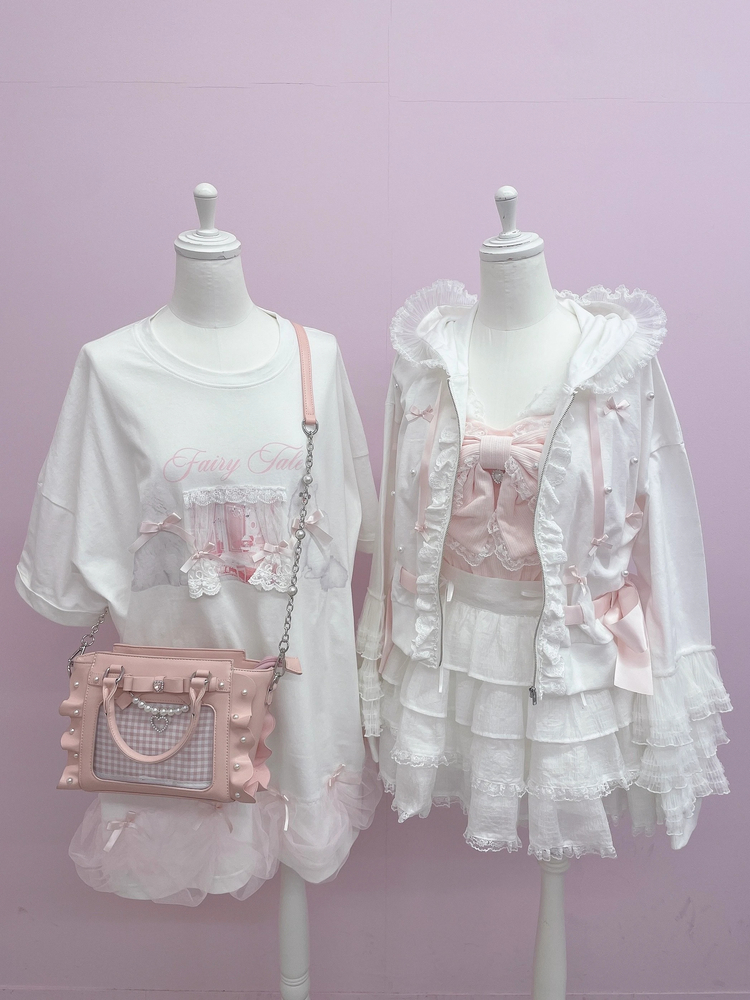 tシャツ リボンネコちゃんオフショルテレコTOPS レディース リボンネコちゃんオフショルテレコTOPS - Ank Rouge(アン
