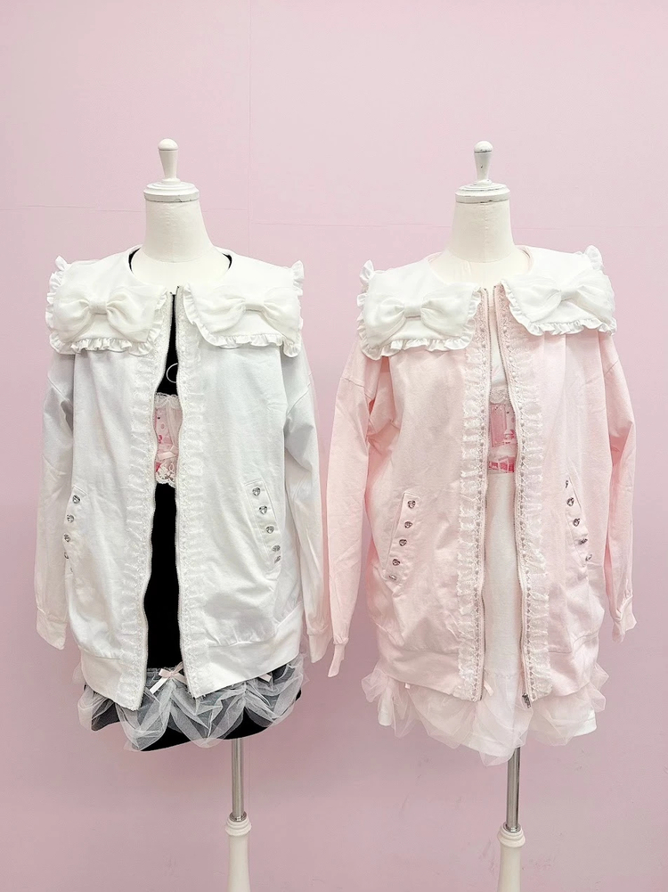 Ank Rouge おリボンbigパーカー ピンク アンクルージュ おリボンBigパーカー - Ank Rouge(アンクルージュ)のパーカ