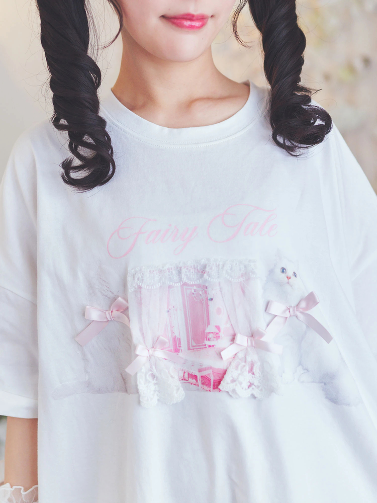 ネコちゃんおリボンBIGTE - Ank Rouge(アンクルージュ)のTシャツ