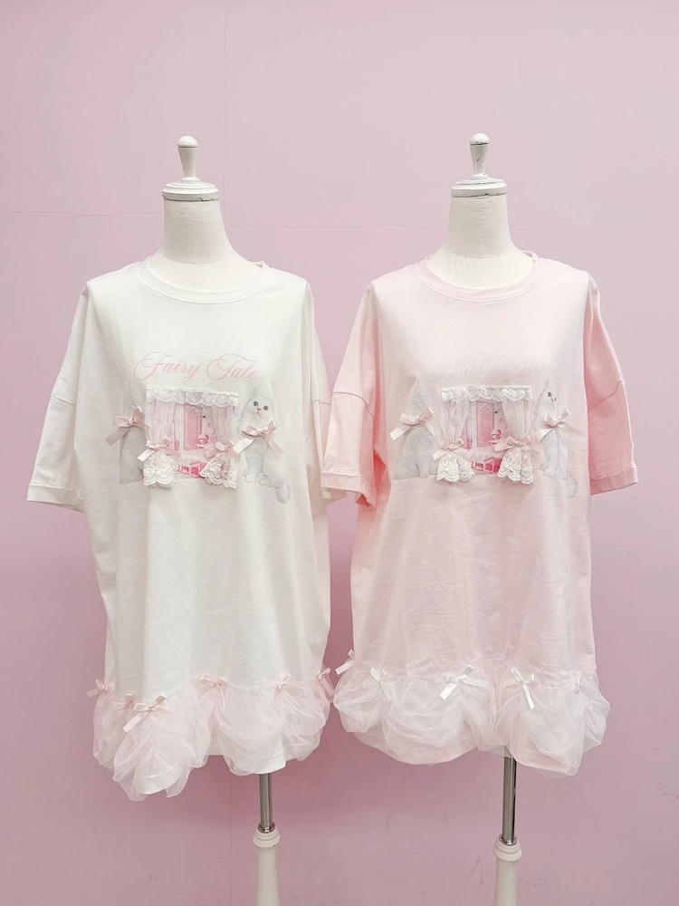 ネコちゃんおリボンBIGTE - Ank Rouge(アンクルージュ)のTシャツ