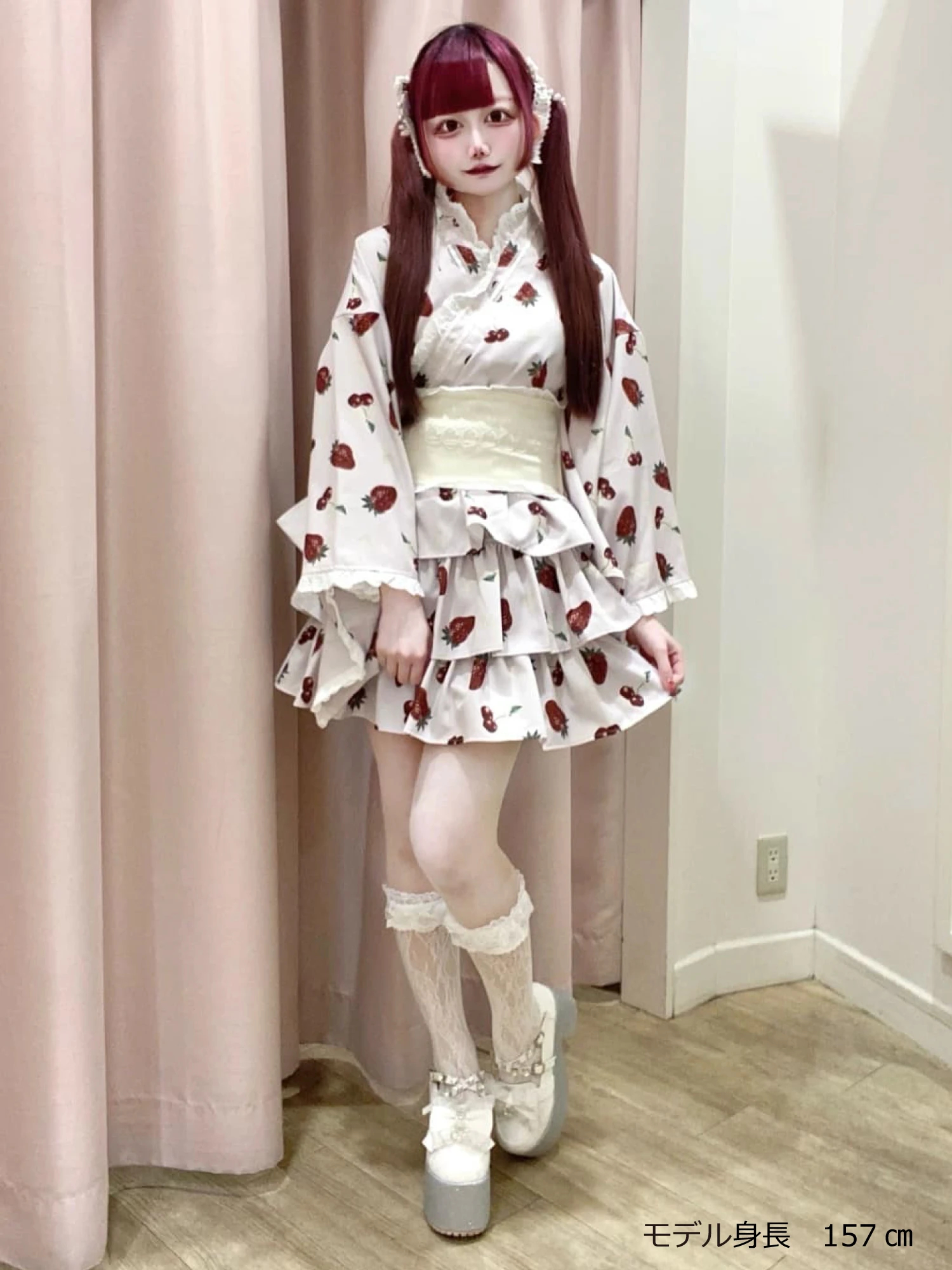 cherry berry princess 浴衣ワンピース - Ank Rouge(アン