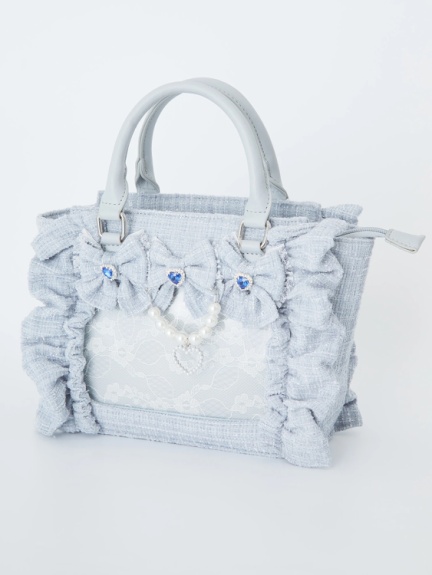 【再販】確定ファンサのおまじないツイードBag 小(ホワイト)
