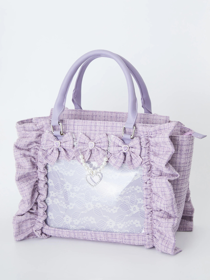 【再販】確定ファンサのおまじないツイードBag 大(ホワイト)