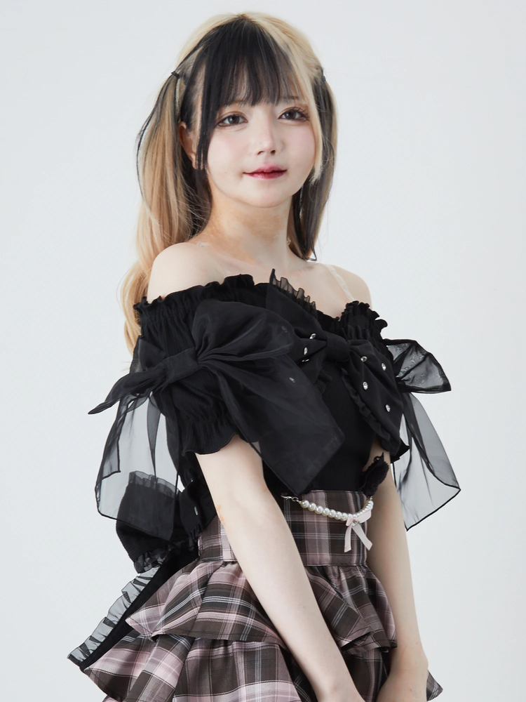 ateeminirecord ホンジュン ヨサン ユニット リボン オーガンジーおリボンTOPS - Ank Rouge(アンクルージュ)のT