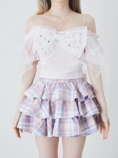 オーガンジーおリボンTOPS