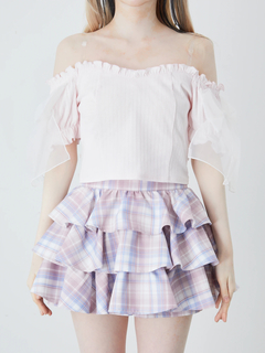 オーガンジーおリボンTOPS