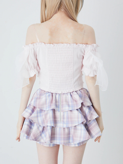 オーガンジーおリボンTOPS