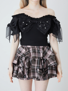 オーガンジーおリボンTOPS