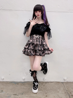 オーガンジーおリボンTOPS