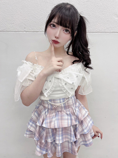 オーガンジーおリボンTOPS