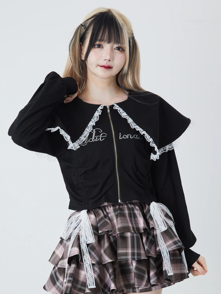 キラキラロゴドロストミニPK - Ank Rouge(アンクルージュ)のパーカ