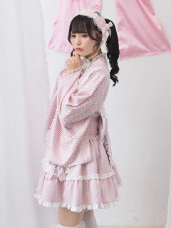ギンガムメイド浴衣ドレス