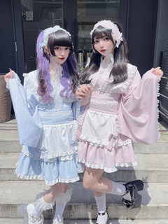 ギンガムメイド浴衣ドレス