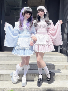 ギンガムメイド浴衣ドレス