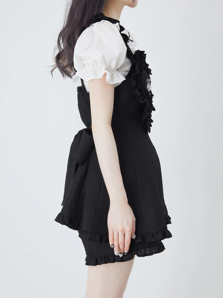 AnkRouge ヨークフリルハートベルトコンビネゾン 水色 スクエアヨークコンビネゾン - Ank Rouge(アンクルージュ)の