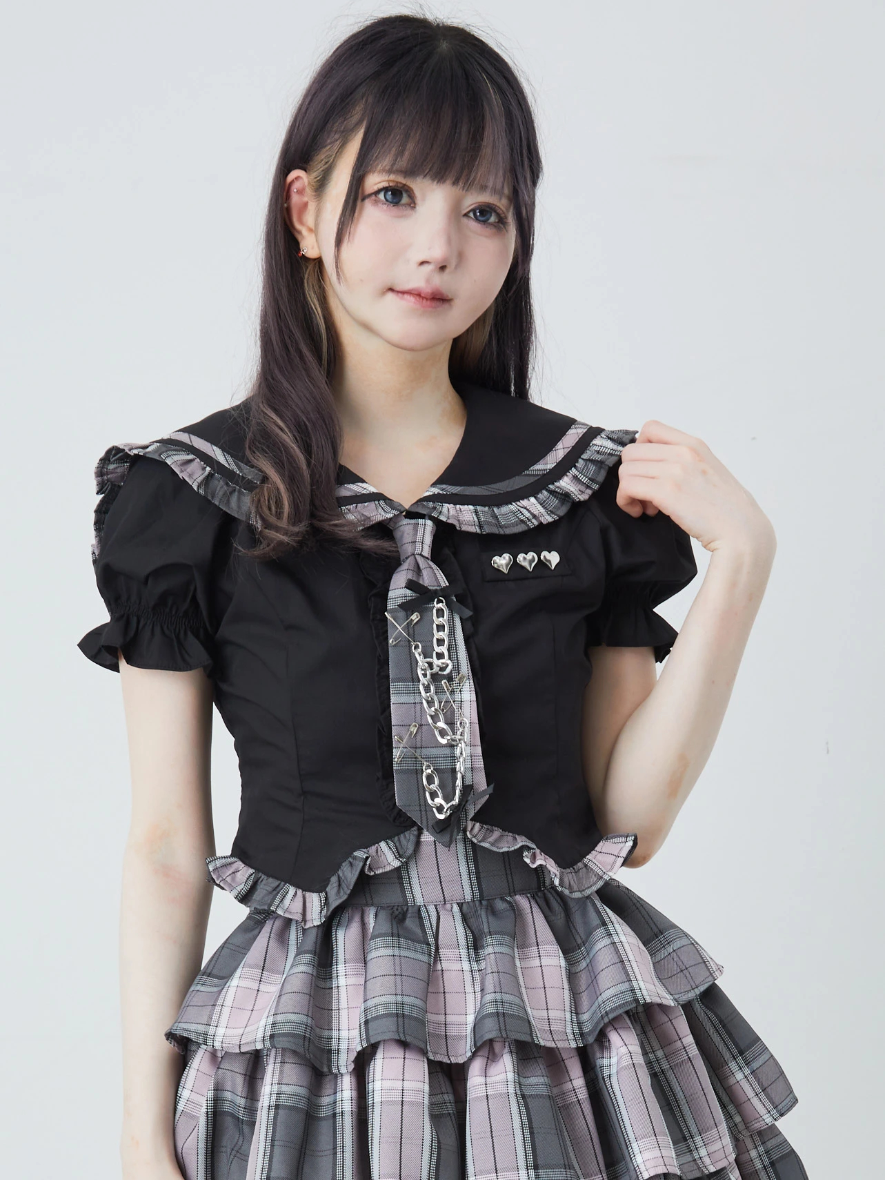 ♡Ank Rouge 明日カノ フリルプルオーバー スウェットワンピース♡ ♡Ank Rouge 明日カノ フリルプルオーバー スウェットワンピース
