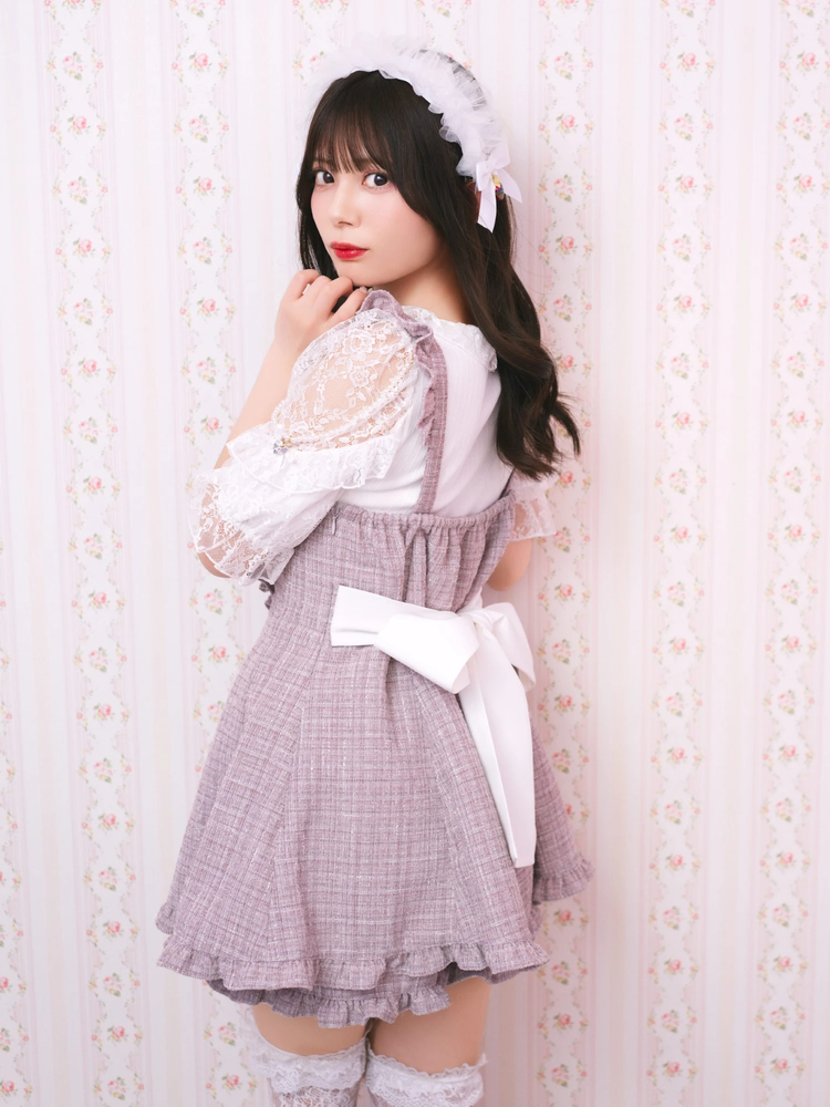 Ank Rouge ハートエプロンツイード ピンク ハートエプロンツイードSETUP - Ank Rouge(アンクルージュ)の